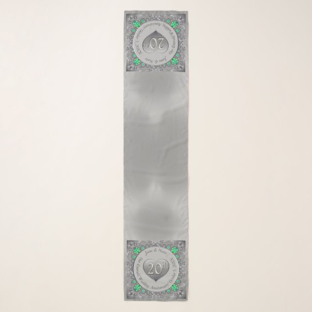 20th Emerald Anniversary Chiffon Scarf (Front)