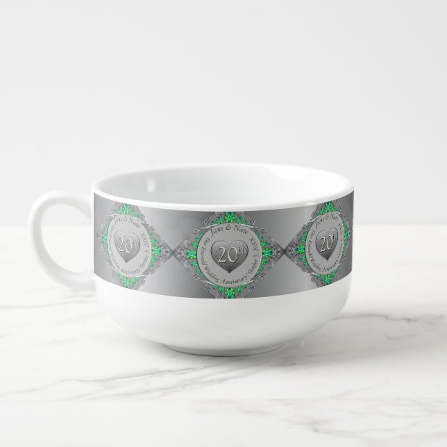 20th Emerald Anniversary  Soup Mug (Right)