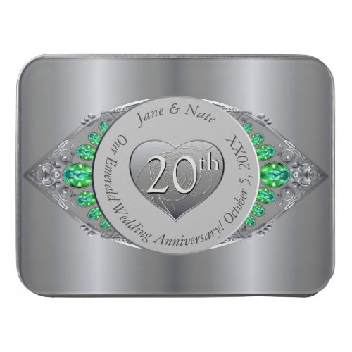 20th Emerald  Platinum Wedding Anniversary  Jigsaw Puzzle