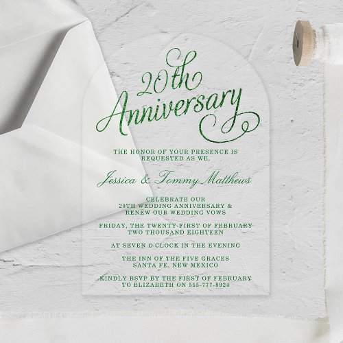 20th Emerald Wedding Anniversary