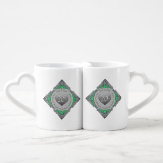 20th Emerald Wedding Anniversary Coffee Mug Set