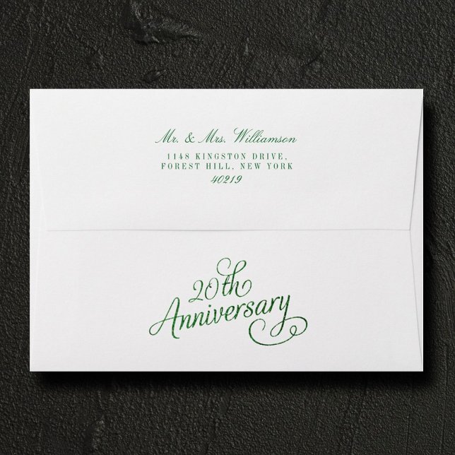 20th Emerald Wedding Anniversary Envelope (Creator Uploaded)