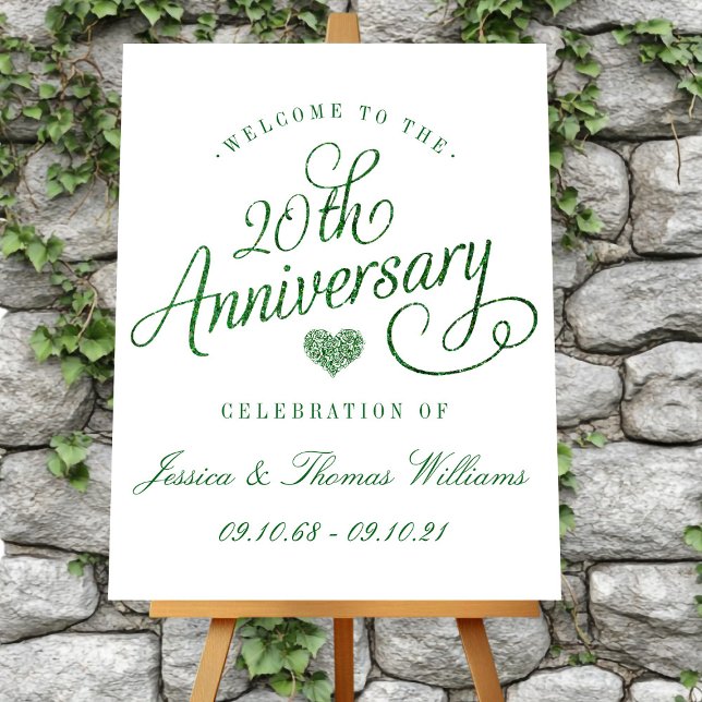 20th Emerald Wedding Anniversary Foam Board (Creator Uploaded)