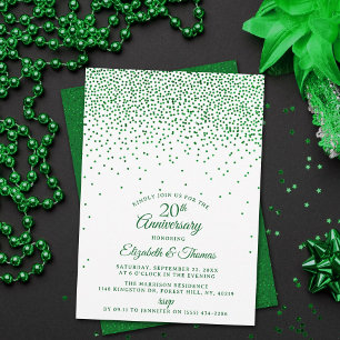 20th Emerald Wedding Anniversary Invitation