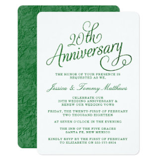 20th Wedding  Anniversary  Invitations  Announcements  Zazzle