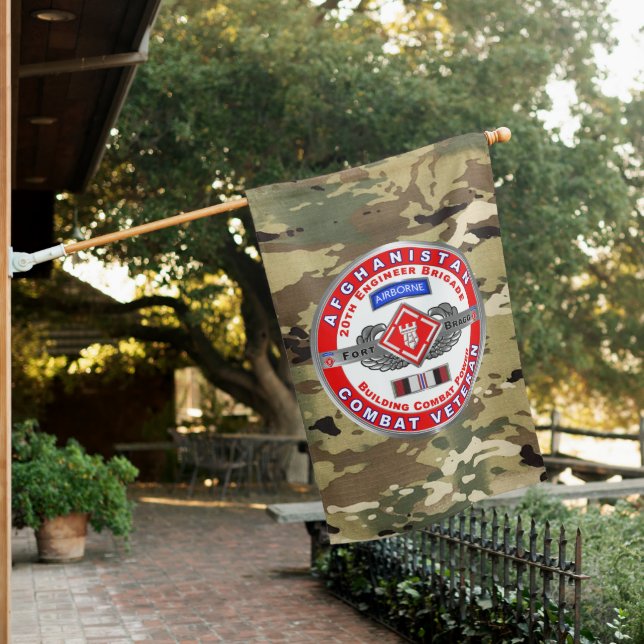 20TH ENGINEER BRIGADE Afghanistan Veteran  House Flag (In SItu)