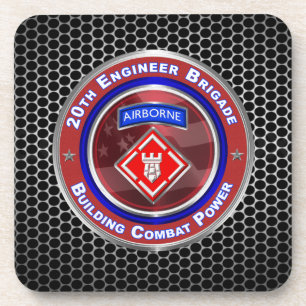 20th Engineer Brigade-Airborne Beverage Coaster