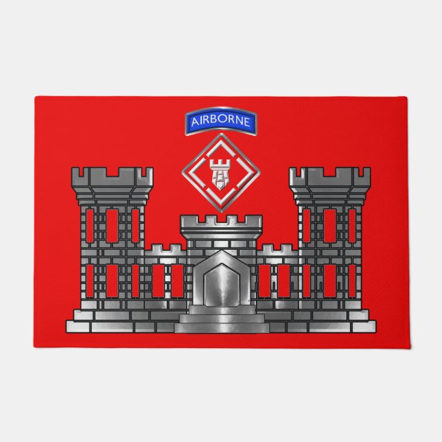 20th Engineer Brigade Airborne Castle Doormat (Front)
