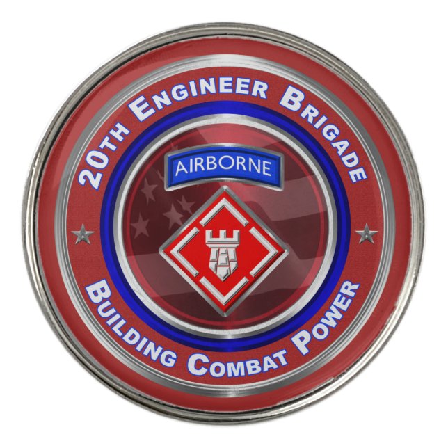 20th Engineer Brigade-Airborne Golf Ball Marker (Front)