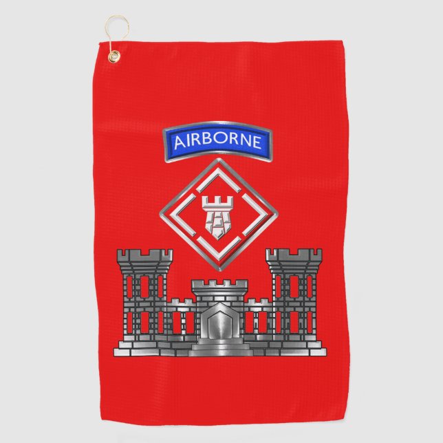 20th Engineer Brigade Airborne Golf Towel (Front)