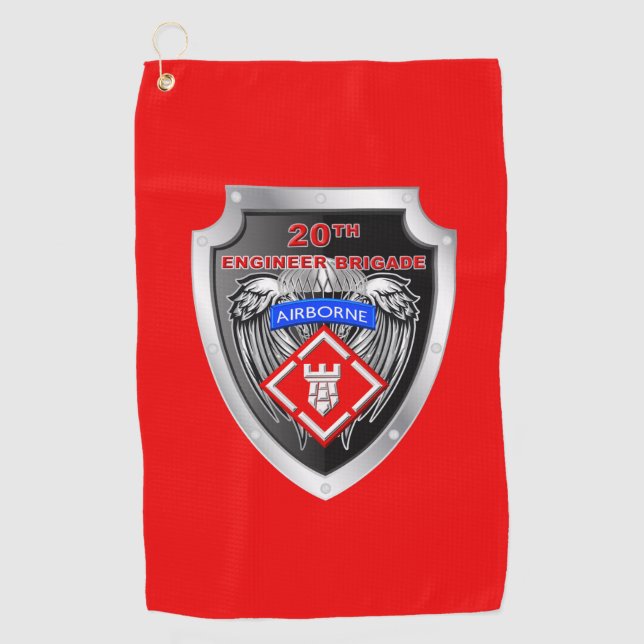 20th Engineer Brigade Airborne Golf Towel (Front)