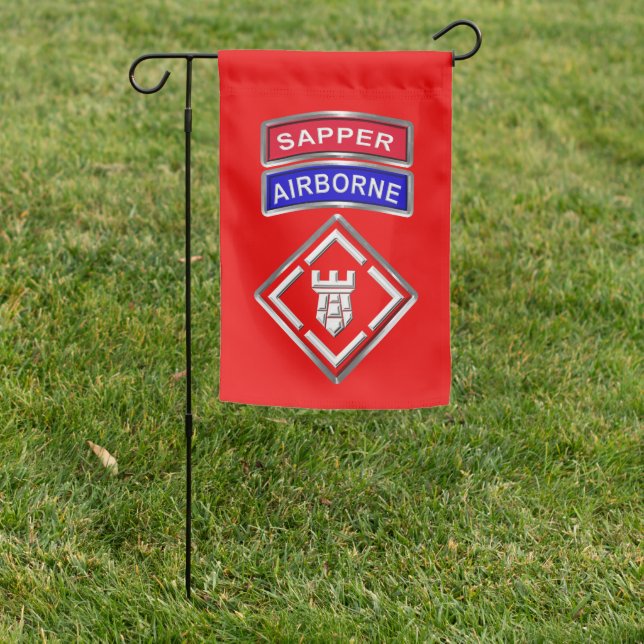 20th Engineer Brigade Airborne Sapper Garden Flag (In SItu)
