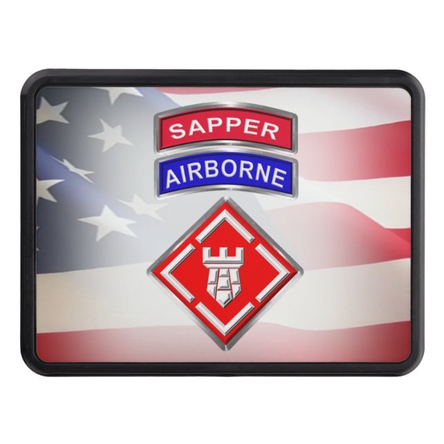 20th Engineer Brigade-Airborne Sapper   Hitch Cover (Front)