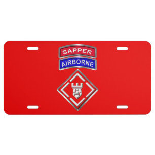 20th Engineer Brigade-Airborne Sapper License Plate