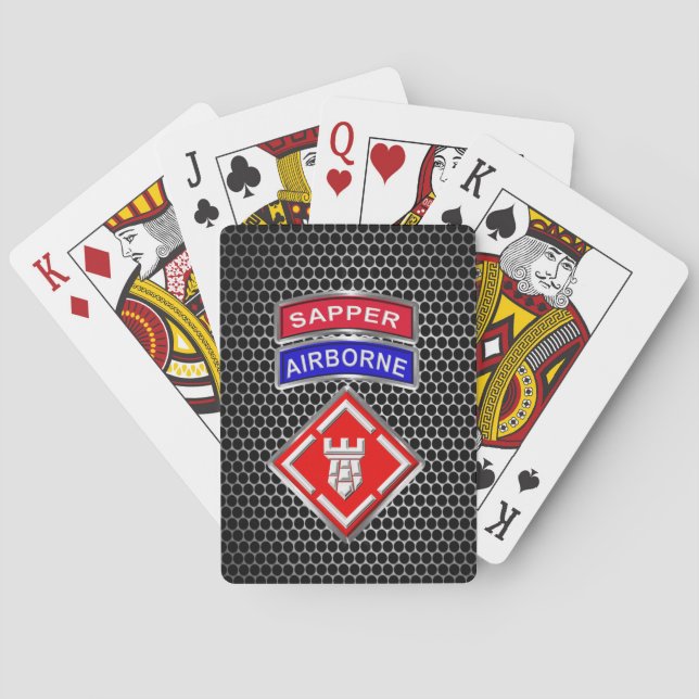 20th Engineer Brigade-Airborne Sapper Poker Cards (Back)