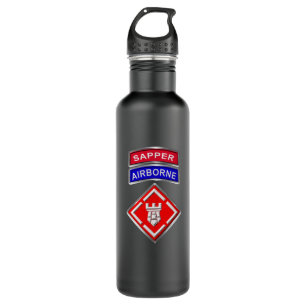 20th Engineer Brigade-Airborne Sapper Stainless Steel Water Bottle