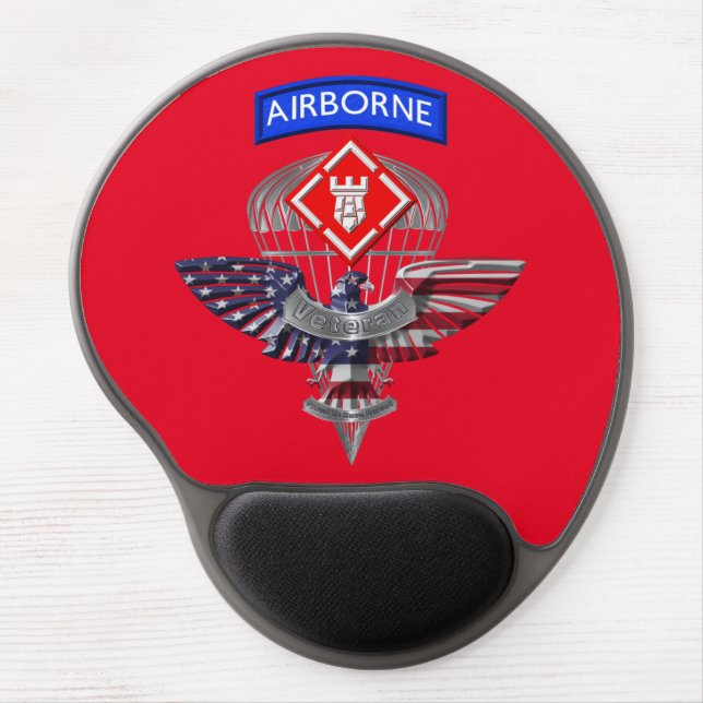 20th Engineer Brigade-Airborne Veteran Gel Mouse Pad (Front)