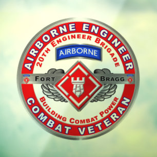 20th Engineer Brigade-Airborne Window Cling