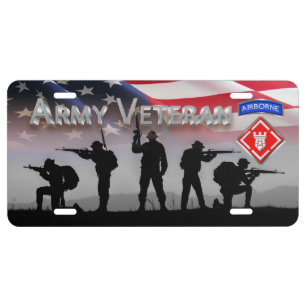 20th Engineer Brigade Army Veteran License Plate