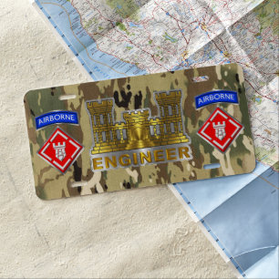 20th Engineer Brigade  License Plate