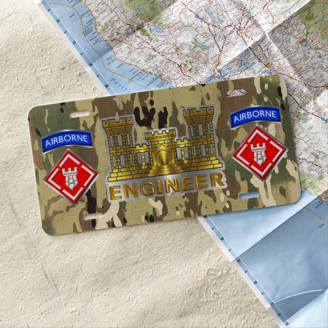 20th Engineer Brigade  License Plate (In Situ)