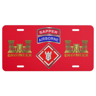 20th Engineer Brigade Sapper License Plate