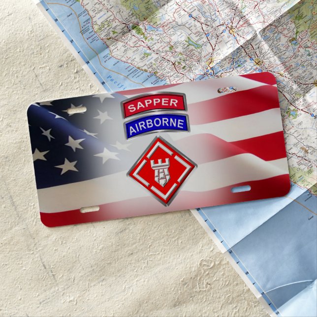 20th Engineer Brigade Sapper License Plate (In Situ)