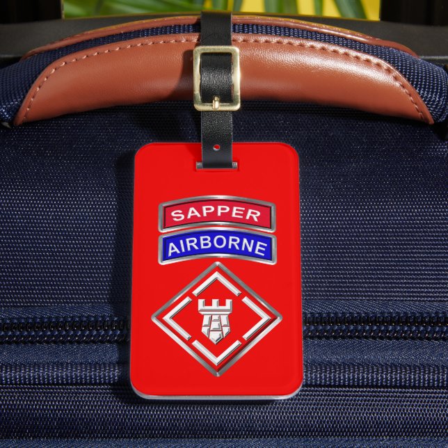 20th Engineer Brigade Sapper Luggage Tag (Front Insitu 2)