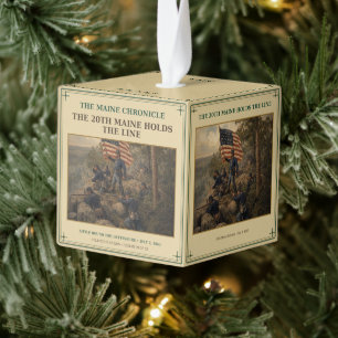 20th Maine Little Round Top Collector Cube Ornament