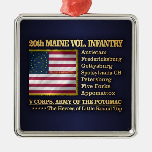 20th Maine Volunteer Infantry BH Metal Ornament