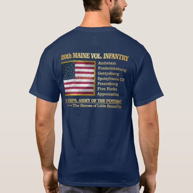 20th Maine Volunteer Infantry (BH) T-Shirt (Back)