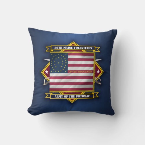 20th Maine Volunteers Throw Pillow