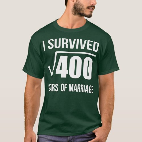 20th Marriage Anniversary Wedding Gift 20 years We T_Shirt