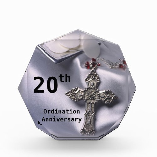 20th Ordination Anniversary Cross Host Acrylic Award