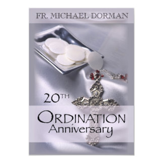 20th Ordination Anniversary Invitation, Custom Nam Invitation