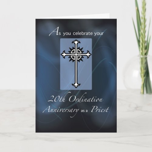 20th Ordination Anniversary of Priest Card