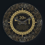 20TH Ordination Anniversary Priest PERSONALIZED  Large Clock<br><div class="desc">Decorative and personalized (with name and date) 20TH Ordindation Anniversary gift for an ordained Pastor,  Priest Minister Deacon etc. Includes a Bible verse,  scripture,  proverb.</div>