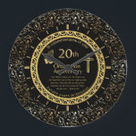 20TH Ordination Anniversary Priest PERSONALIZED  Large Clock<br><div class="desc">Decorative and personalized (with name and date) 20TH Ordindation Anniversary gift for an ordained Pastor,  Priest Minister Deacon etc. Includes a Bible verse,  scripture,  proverb.</div>