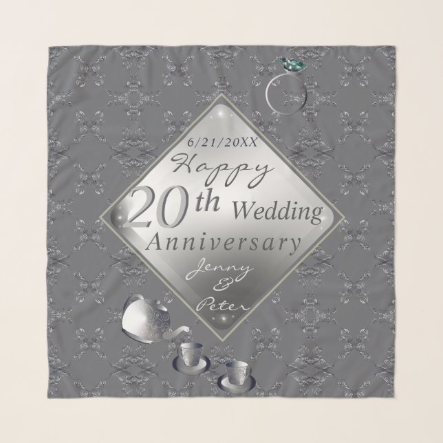 20th Platinum Emerald Anniversary  Scarf (Front)