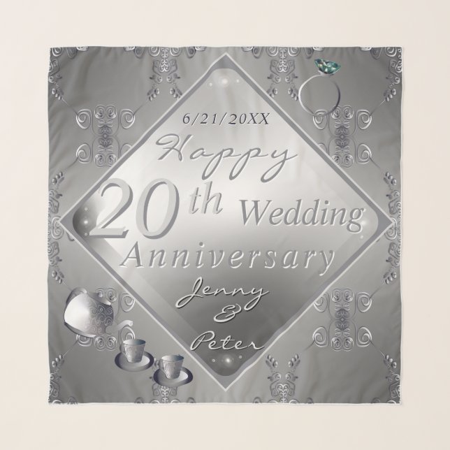 20th Platinum Emerald Anniversary  Scarf (Front)