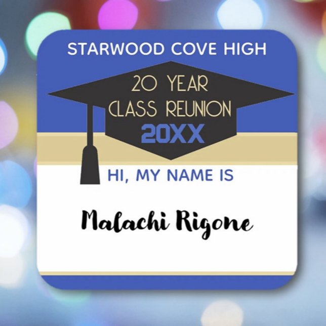 20TH Reunion! Custom class reunion name tag (Creator Uploaded)
