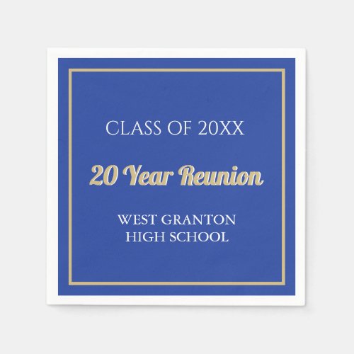 20th Reunion Fun CUSTOM Reunion  Napkins