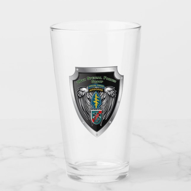 20th Special Forces Group (Airborne) Custom Shield Glass (Front)