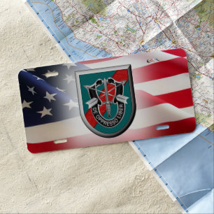 20th Special Forces Group (Airborne) Flash License Plate