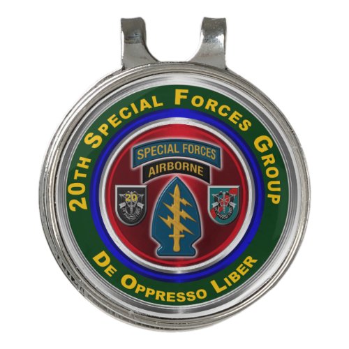 20th Special Forces Group Airborne Golf Hat Clip