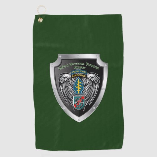 20th Special Forces Group Airborne Shield Golf Towel