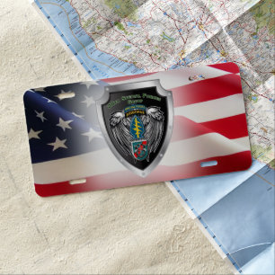 20th Special Forces Group (Airborne) Shield License Plate