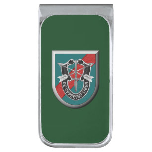 20th Special Forces Group Airborne Silver Finish Money Clip