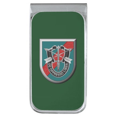 20th Special Forces Group Airborne Silver Finish Money Clip