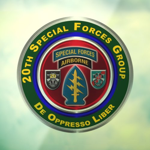 20th Special Forces Group Airborne Window Cling